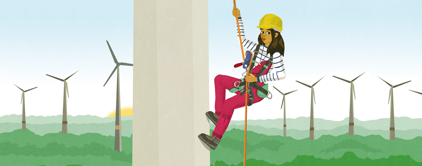 Banner Serena Supergreen am Windrad